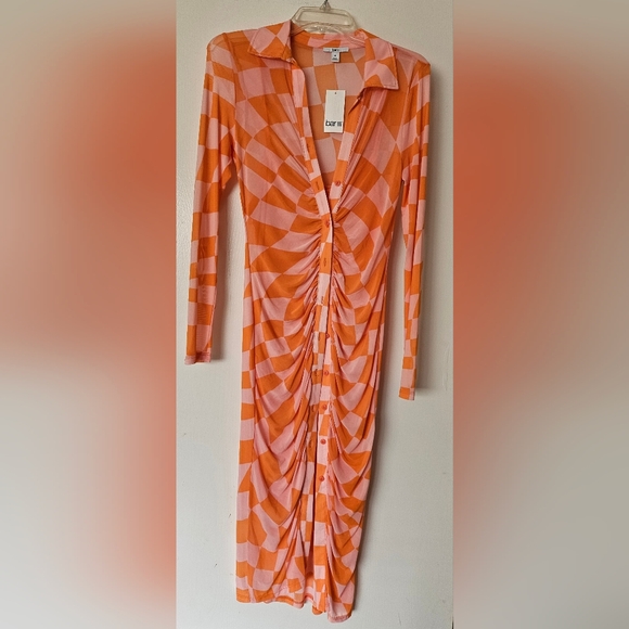 Bar III Mesh Bodycon Midi Dress - Picture 2 of 5